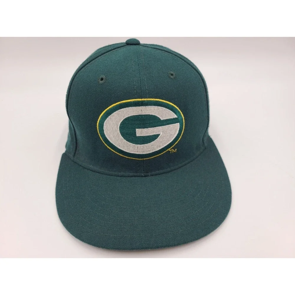 Vintage Green‎ Bay Packers New Era Pro Model Fitted 7 Hat Cap NFL Football Green